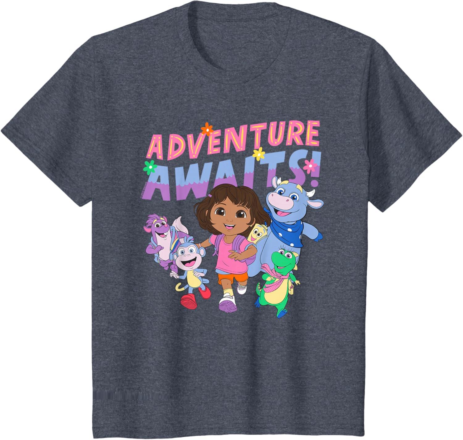 imageDora 2024 Adventure Awaits TShirtHeather Blue