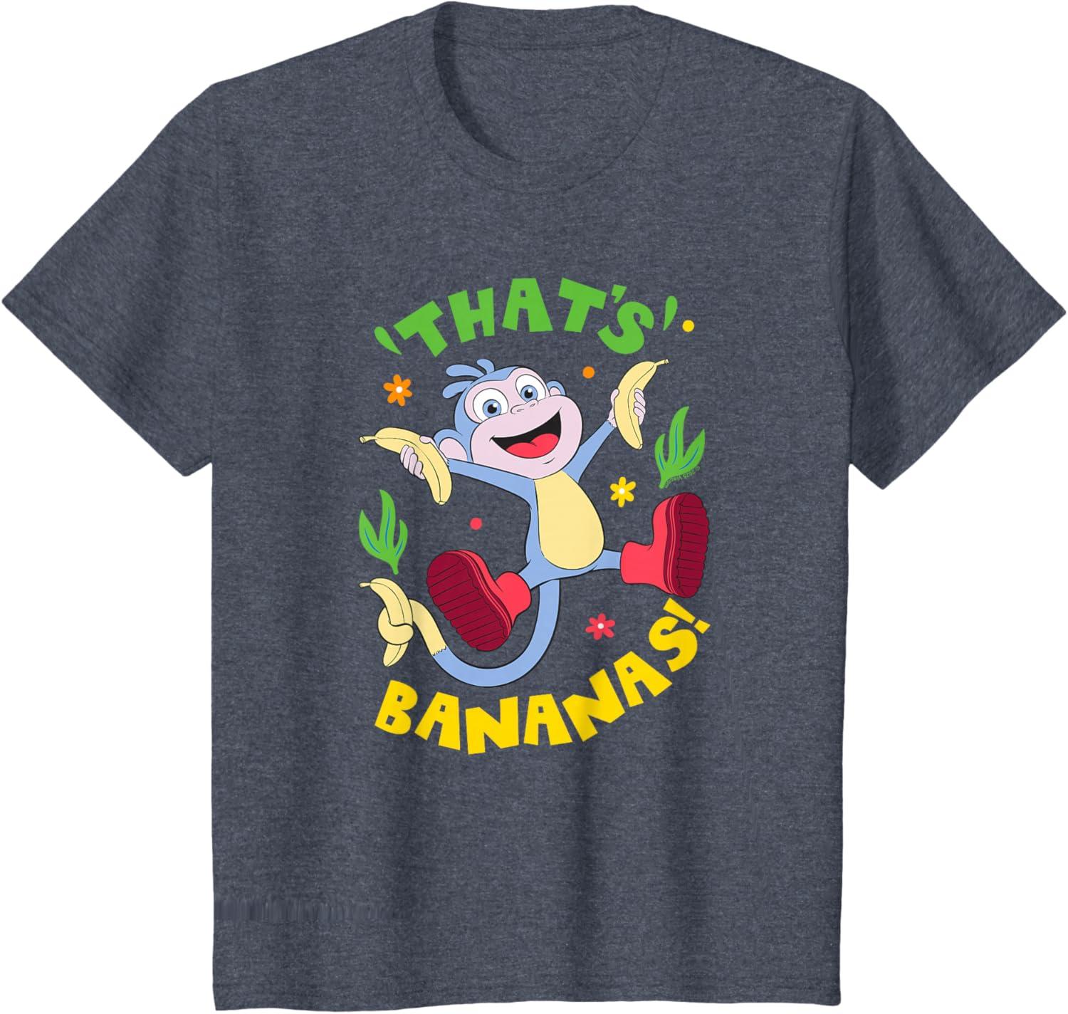 imageDora 2024 Boots Thats Bananas TShirtHeather Blue