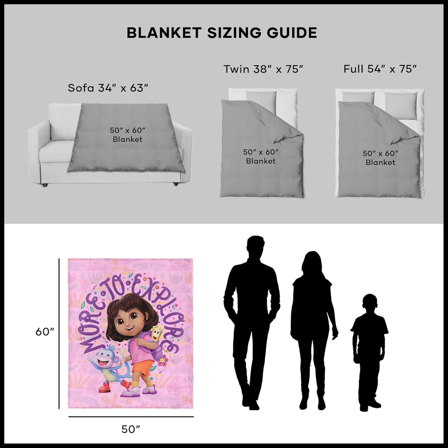 imageNORTHWEST Dora The Explorer Dora and Friends Collage Silk Touch Sherpa Throw Blanket Soft Fleece Cartoon Character 50 x 60 inchesMore to Explore