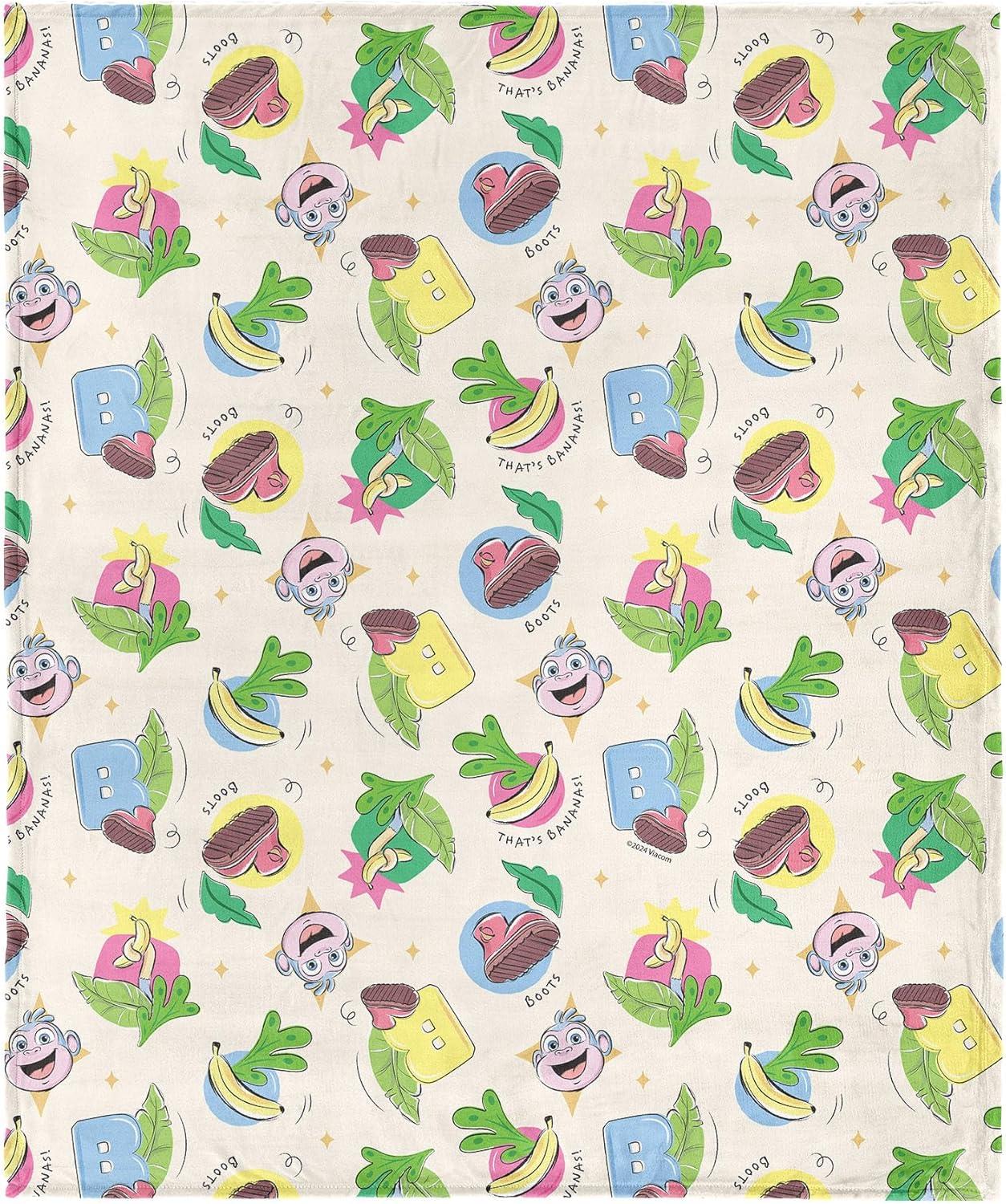 imageNORTHWEST Dora The Explorer More to Explore Silk Touch Throw Blanket Soft Fleece Cartoon Character 50 x 60 inchesBoots Pattern