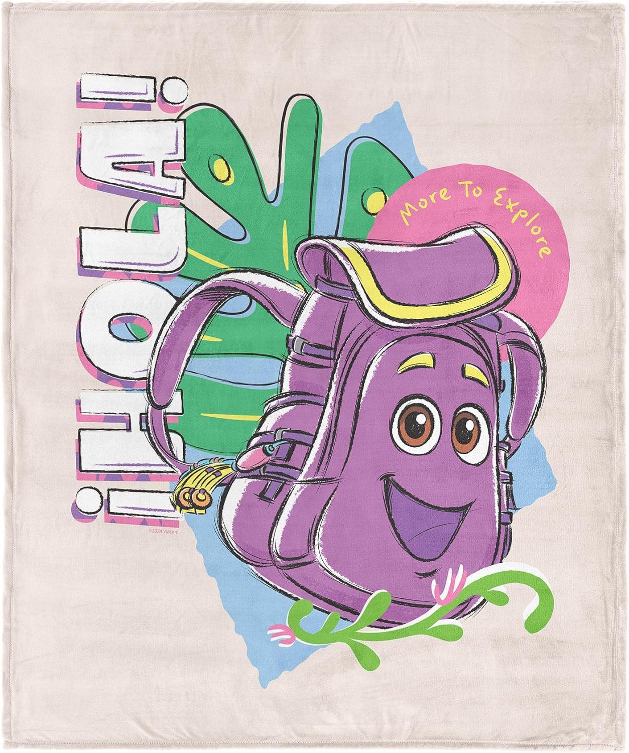 imageNORTHWEST Dora The Explorer More to Explore Silk Touch Throw Blanket Soft Fleece Cartoon Character 50 x 60 inchesHola Backpack