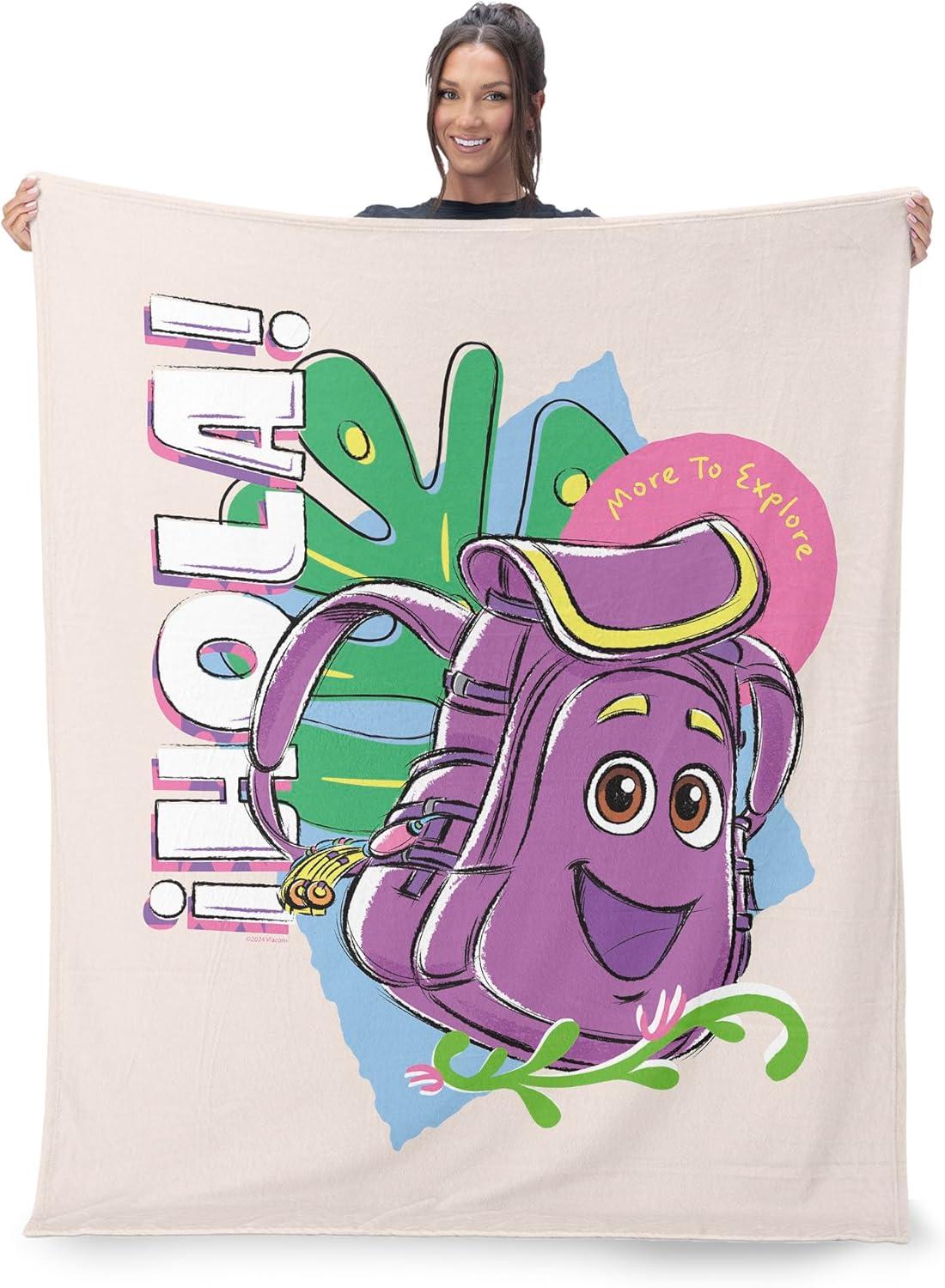 imageNORTHWEST Dora The Explorer More to Explore Silk Touch Throw Blanket Soft Fleece Cartoon Character 50 x 60 inchesHola Backpack