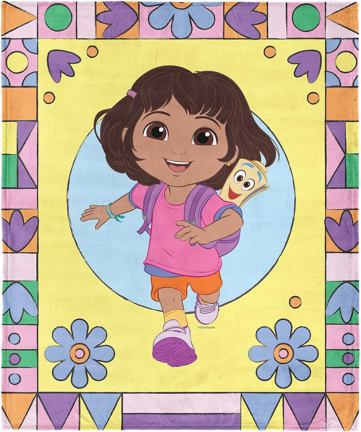 imageNORTHWEST Dora The Explorer More to Explore Silk Touch Throw Blanket Soft Fleece Cartoon Character 50 x 60 inchesRunning Dora