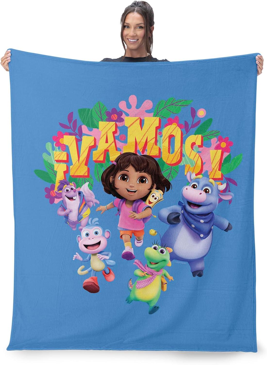 imageNORTHWEST Dora The Explorer More to Explore Silk Touch Throw Blanket Soft Fleece Cartoon Character 50 x 60 inchesVamos