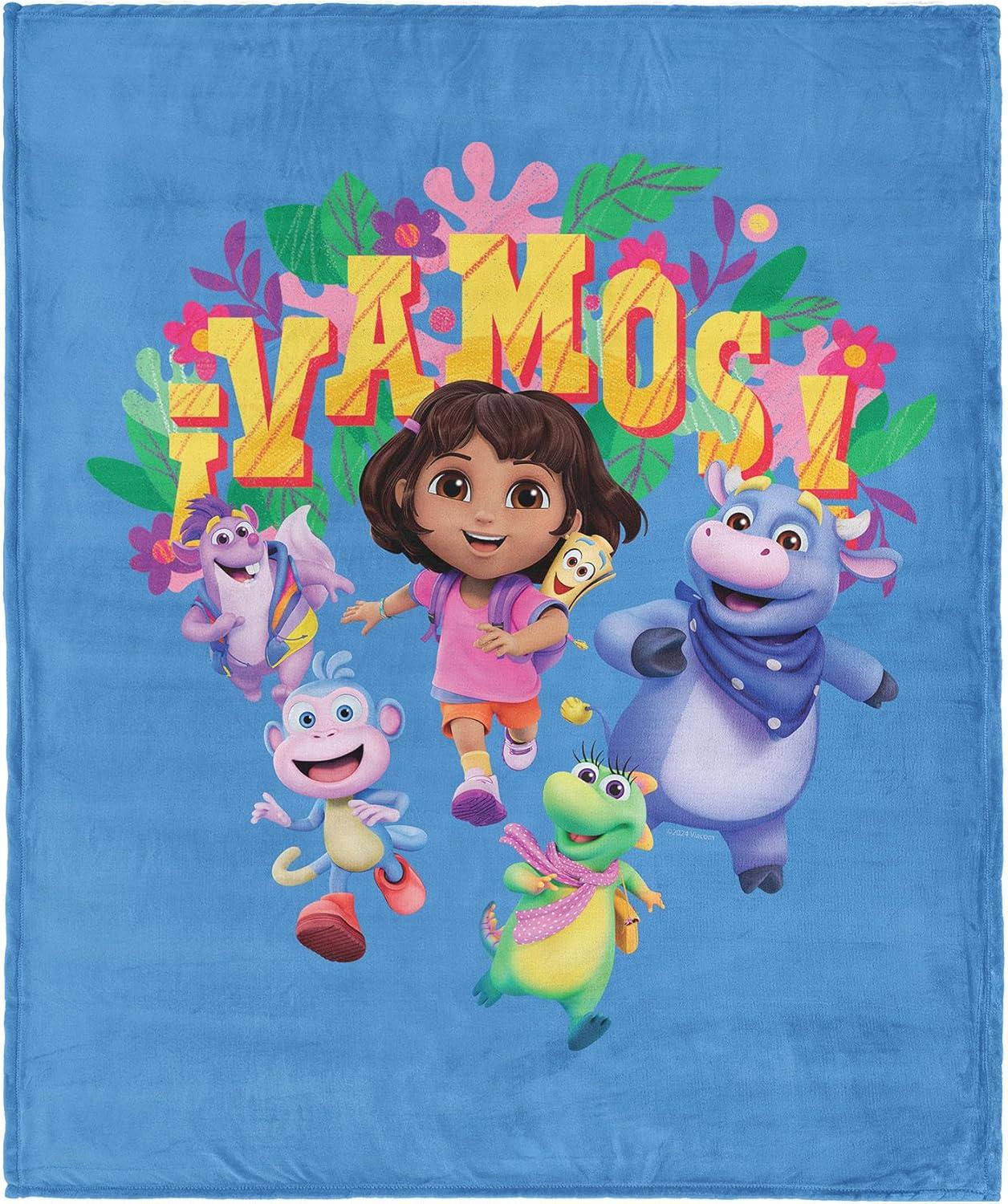 imageNORTHWEST Dora The Explorer More to Explore Silk Touch Throw Blanket Soft Fleece Cartoon Character 50 x 60 inchesVamos