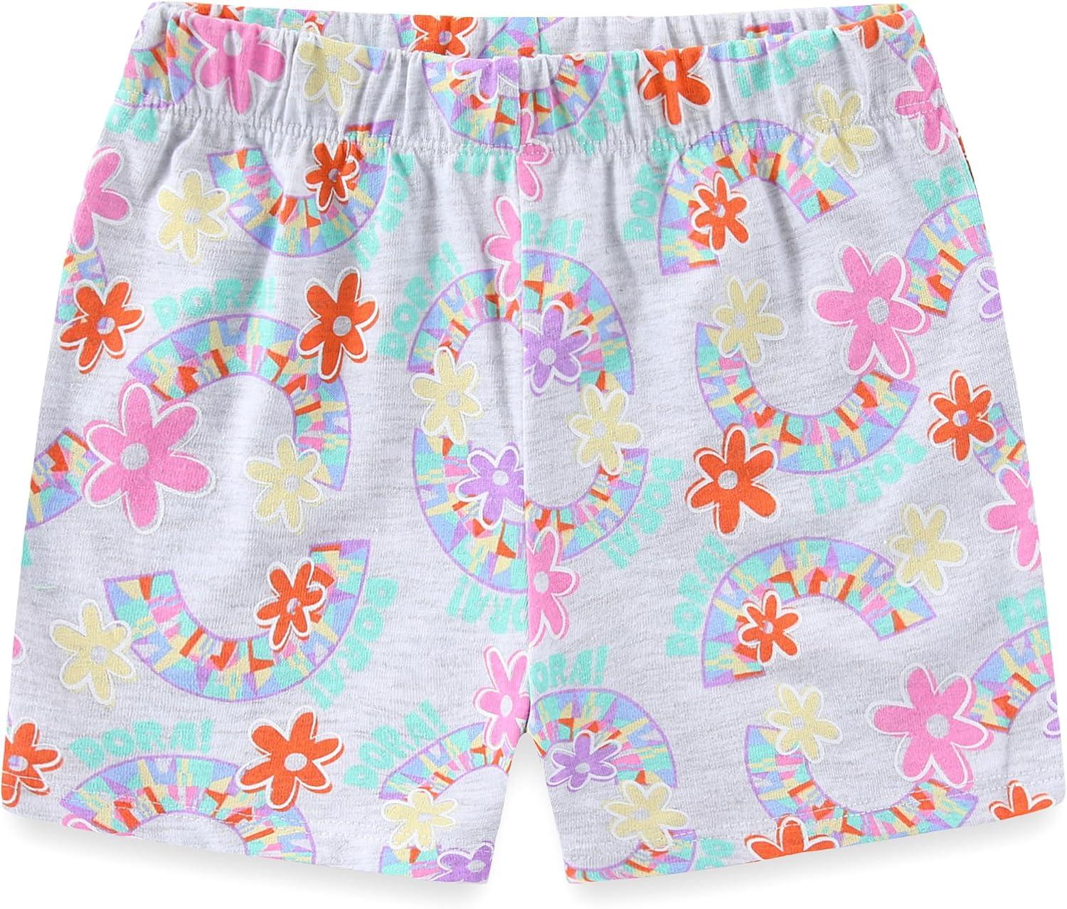 imageNickelodeon Dora the Explorer Girls Short Sleeve TShirt and Shorts Set for ToddlersGreenGrey