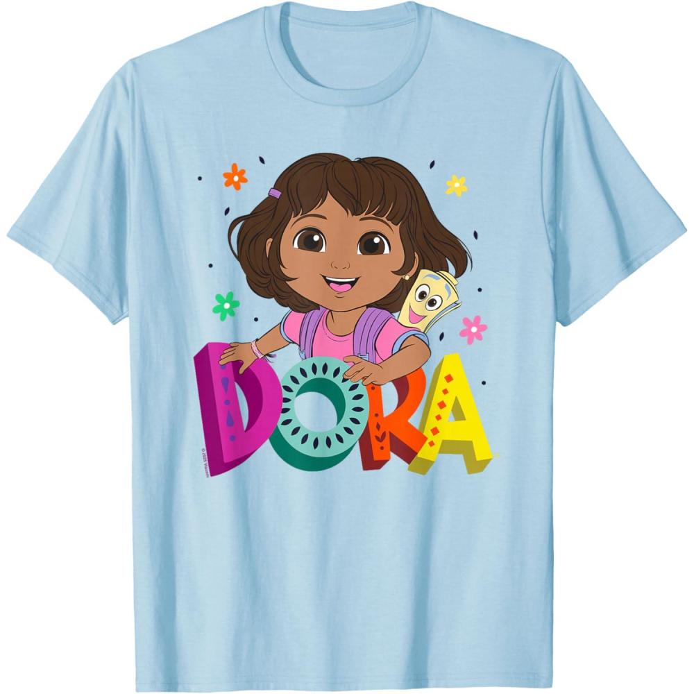 imageDora 2024 Dora and Map Logo TShirtBaby Blue