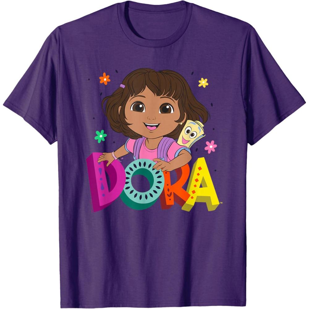 imageDora 2024 Dora and Map Logo TShirtPurple