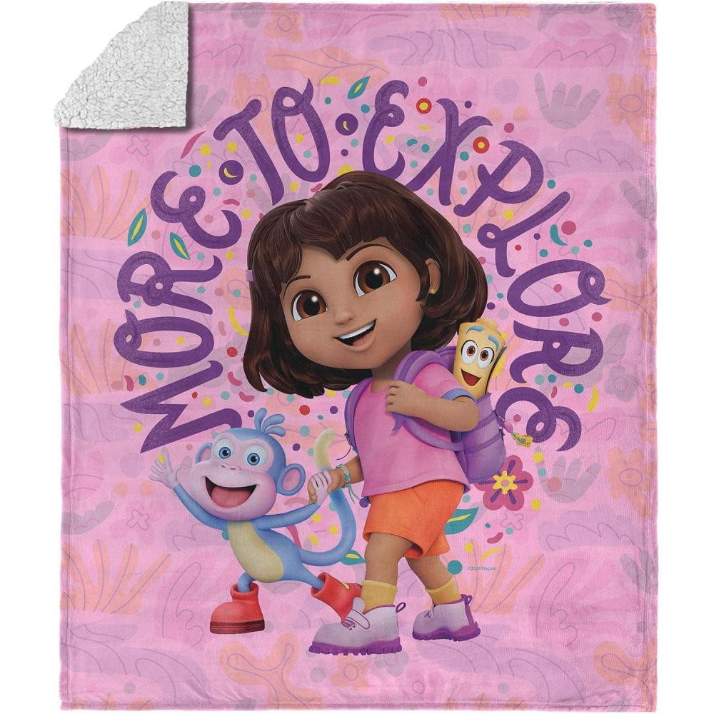 imageNORTHWEST Dora The Explorer Dora and Friends Collage Silk Touch Sherpa Throw Blanket Soft Fleece Cartoon Character 50 x 60 inchesMore to Explore