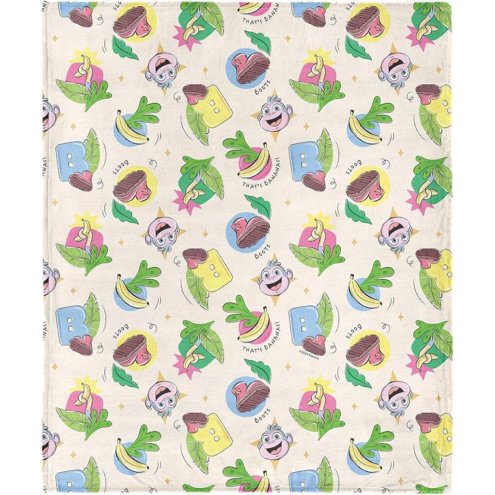 imageNORTHWEST Dora The Explorer More to Explore Silk Touch Throw Blanket Soft Fleece Cartoon Character 50 x 60 inchesBoots Pattern