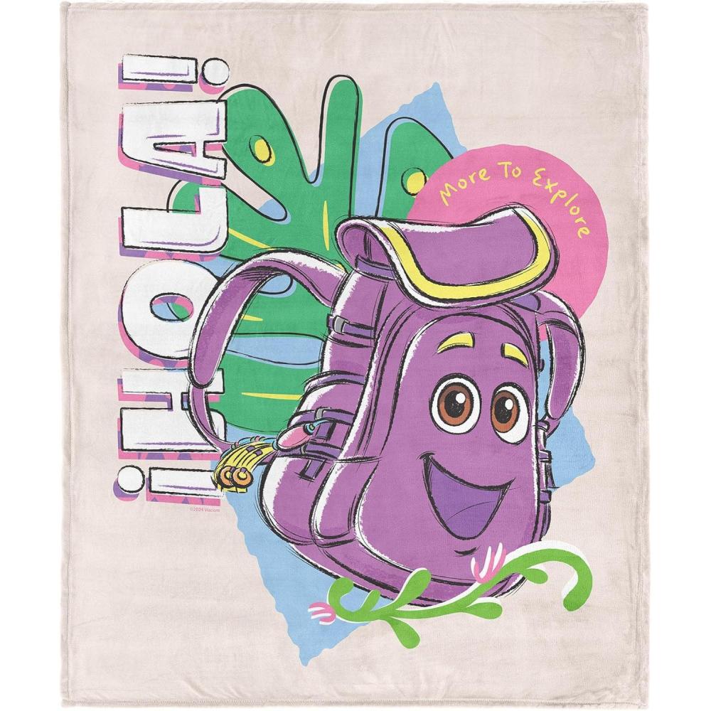 imageNORTHWEST Dora The Explorer More to Explore Silk Touch Throw Blanket Soft Fleece Cartoon Character 50 x 60 inchesHola Backpack