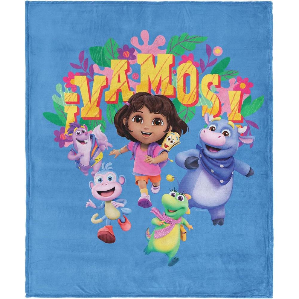 imageNORTHWEST Dora The Explorer More to Explore Silk Touch Throw Blanket Soft Fleece Cartoon Character 50 x 60 inchesVamos