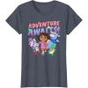 Dora (2024) Adventure Awaits T-Shirt(Heather Blue)