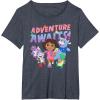 Dora (2024) Adventure Awaits T-Shirt(Heather Blue)