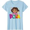Dora (2024) Dora and Map Logo T-Shirt(Baby Blue)