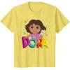 Dora (2024) Dora and Map Logo T-Shirt(Lemon Yellow)