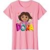 Dora (2024) Dora and Map Logo T-Shirt(Pink)