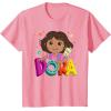 Dora (2024) Dora and Map Logo T-Shirt(Pink)