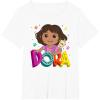 Dora (2024) Dora and Map Logo T-Shirt(White)