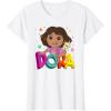 Dora (2024) Dora and Map Logo T-Shirt(White)