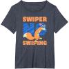 Dora (2024) Swiper No Swiping T-Shirt(Heather Blue)