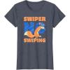 Dora (2024) Swiper No Swiping T-Shirt(Heather Blue)