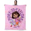 NORTHWEST Dora The Explorer More to Explore Silk Touch Throw Blanket, Soft Fleece, Cartoon Character, 50 x 60 inches(More to Explore)