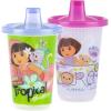Nuby Wash or Toss Reusable Cups & Lids with Spout, Nickelodeon Dora The Explorer, 10 Oz, 6 Count(10 Ounces)