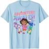 Dora (2024) Adventure Awaits T-Shirt(Baby Blue)