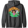 Dora (2024) Dora Boots and Map Vamos Zip Hoodie(Dark Heather Grey)