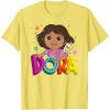 Dora (2024) Dora and Map Logo T-Shirt(Lemon Yellow)