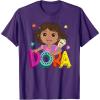 Dora (2024) Dora and Map Logo T-Shirt(Purple)