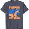 Dora (2024) Swiper No Swiping T-Shirt(Heather Blue)
