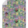 NORTHWEST Dora The Explorer Dora and Friends Collage Silk Touch Sherpa Throw Blanket, Soft Fleece, Cartoon Character, 50 x 60 inches(Dora and Friends Collage)
