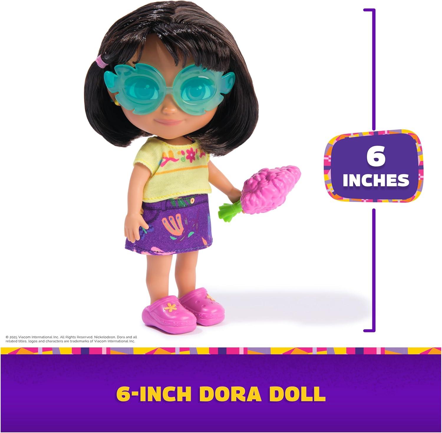 imageDora Dress Up Adventure Dora 6inch Doll with Removable Clothes ampamp Accessories Kids Toys for Girls ampamp Boys Ages 3 and Up