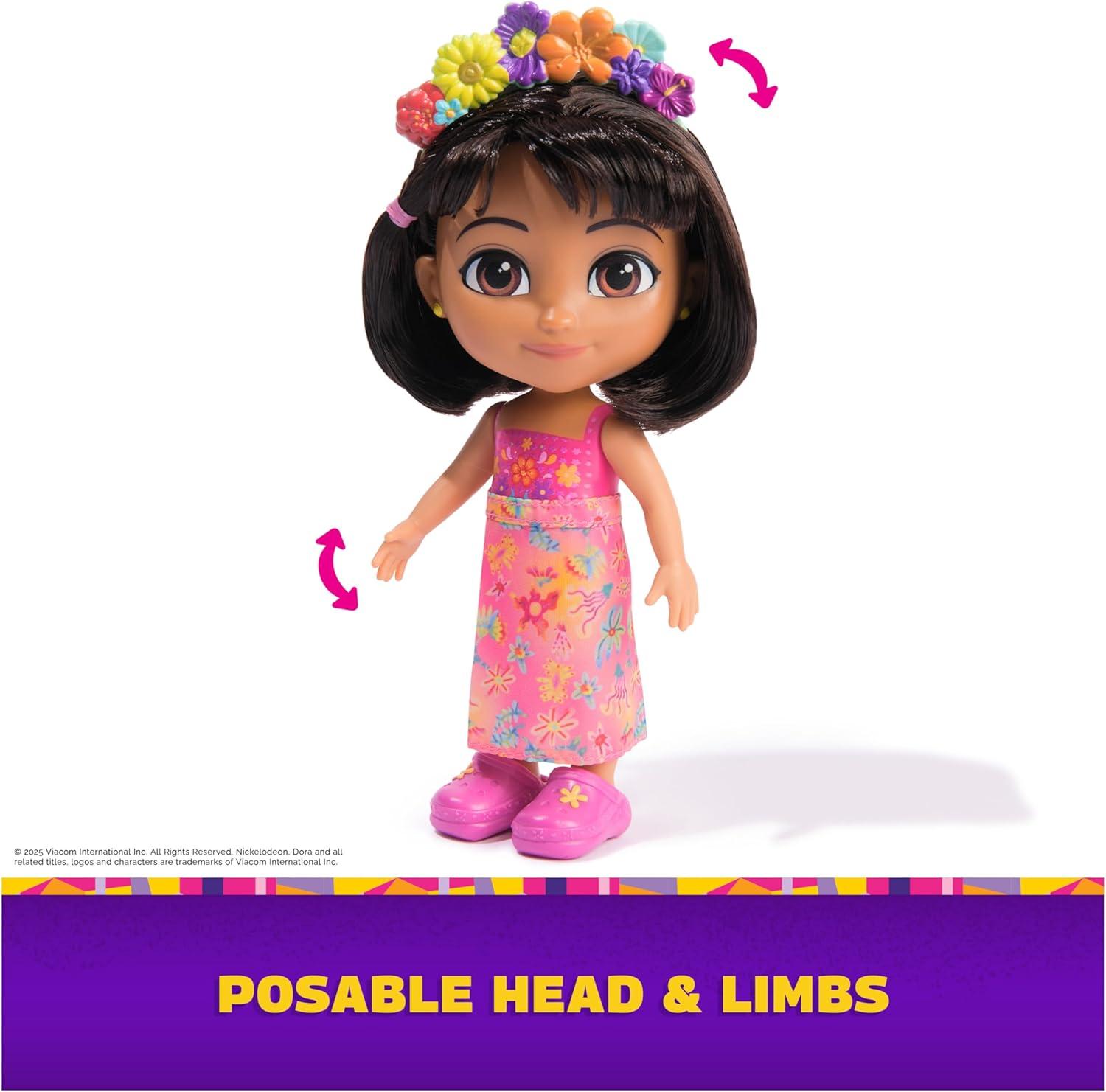 imageDora Dress Up Adventure Dora 6inch Doll with Removable Clothes ampamp Accessories Kids Toys for Girls ampamp Boys Ages 3 and Up