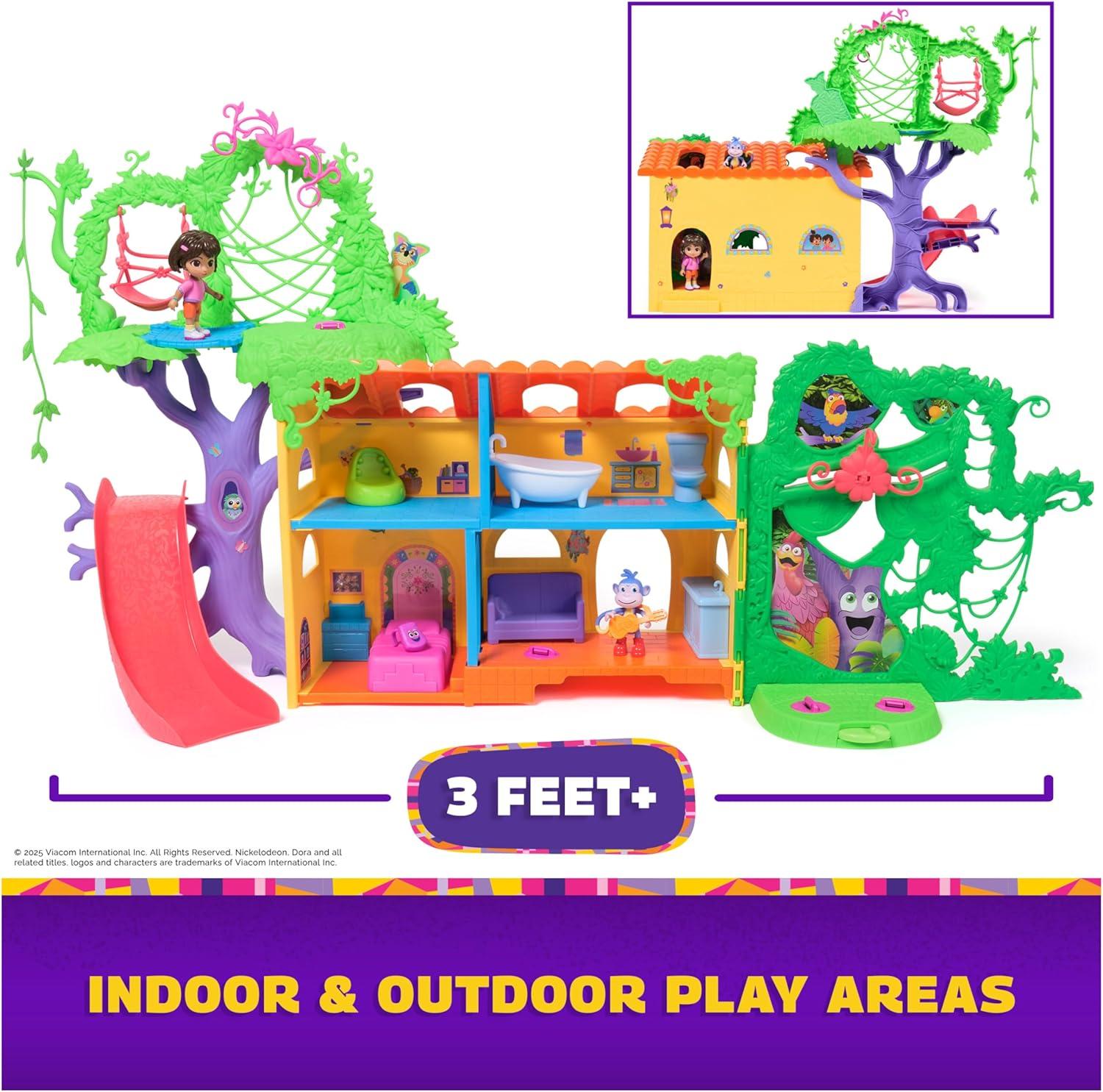 imageDora Explore ampamp Play Rainforest Casita Playset Dora ampamp Boots Figures Dollhouse Furniture Bilingual Phrases Kids Toys for Girls ampamp Boys Ages 3 and Up