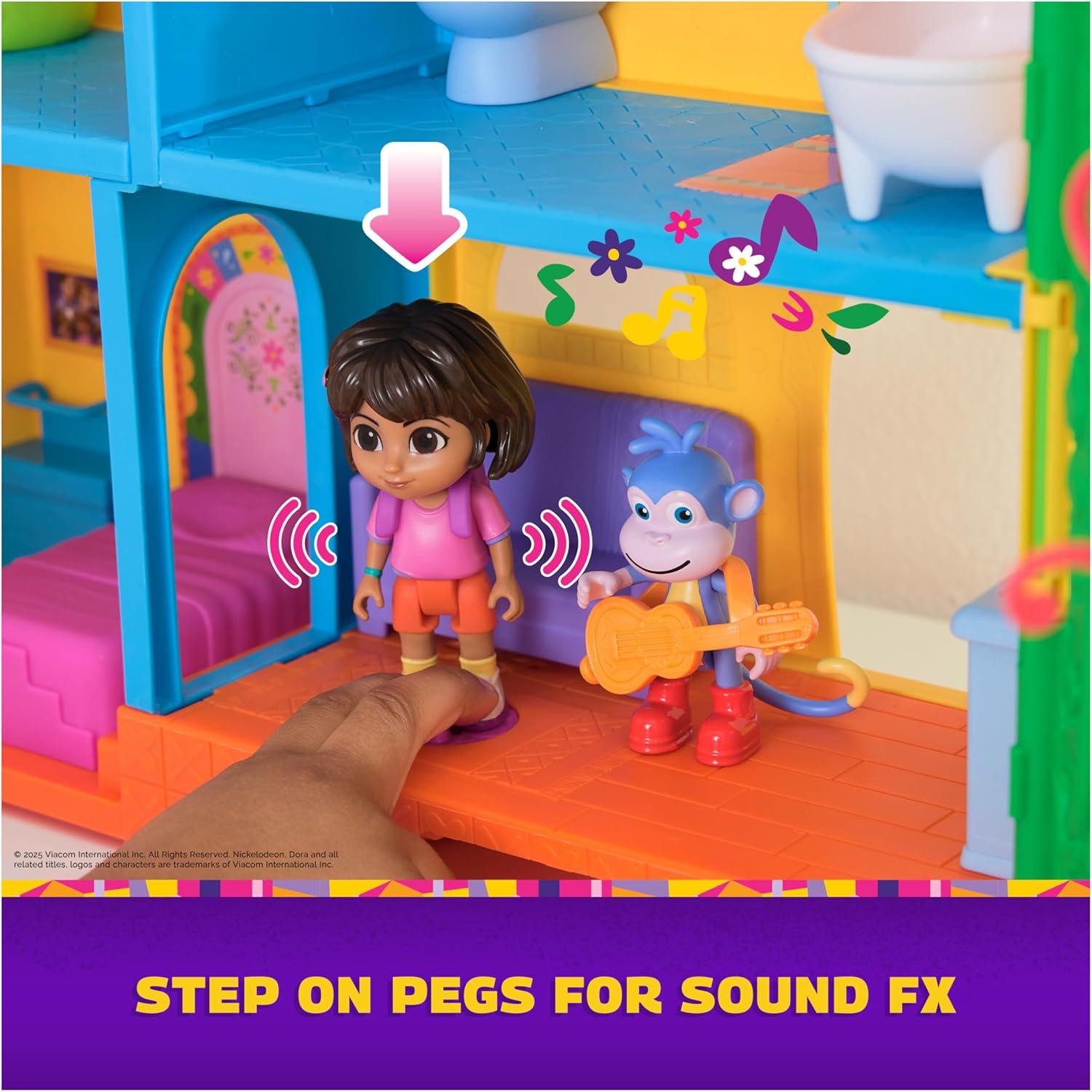imageDora Explore ampamp Play Rainforest Casita Playset Dora ampamp Boots Figures Dollhouse Furniture Bilingual Phrases Kids Toys for Girls ampamp Boys Ages 3 and Up