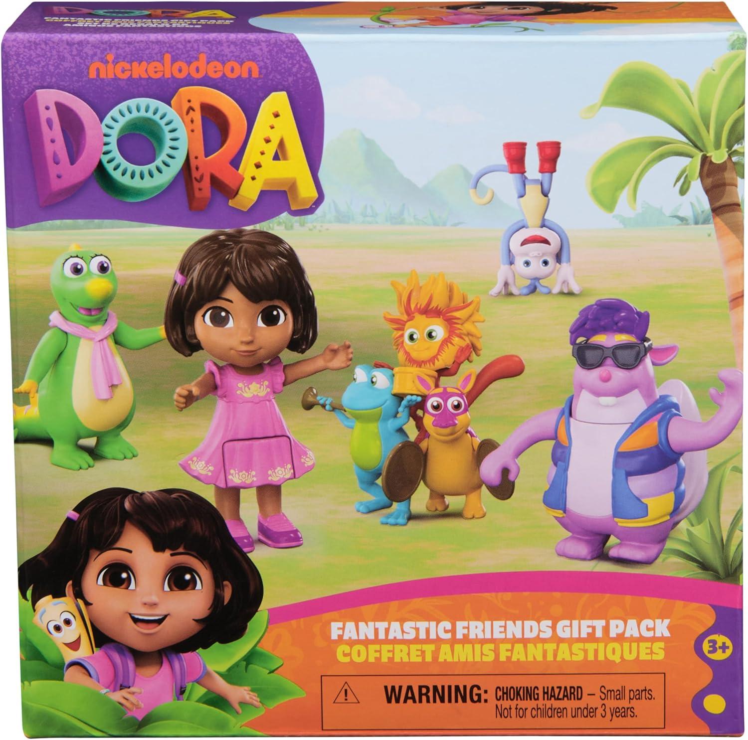 imageDora Fantastic Friends Gift Pack with Dora Boots Tico Isa and The Fiesta Trio Toy Figures Kids Toys for Girls ampamp Boys Ages 3 and Up