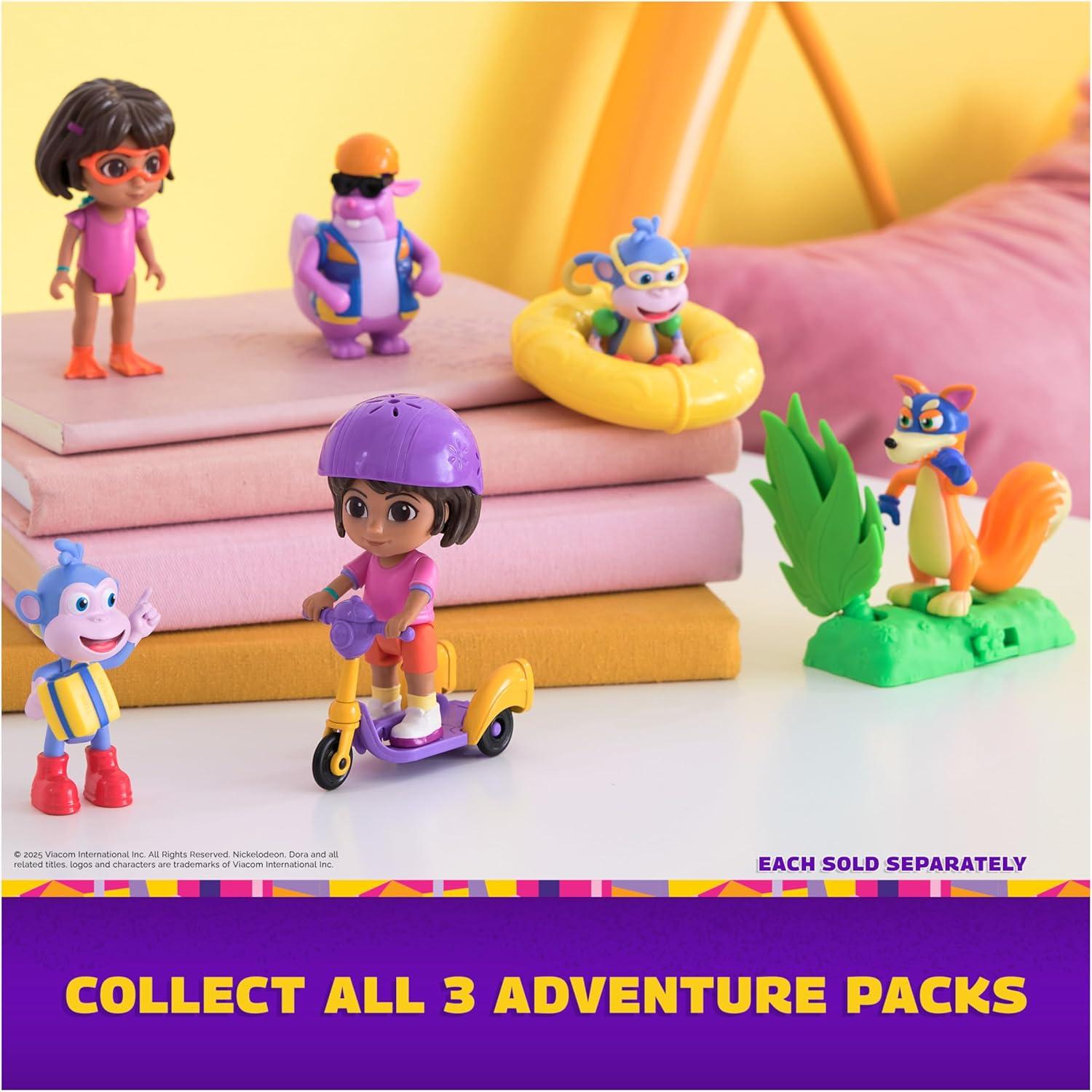 imageDora Zoom ampamp Explore Adventure Pack with Dora ampamp Tico Toy Figures ampamp 3Wheeled Scooter Accessory Kids Toys for Girls ampamp Boys Ages 3 and Up