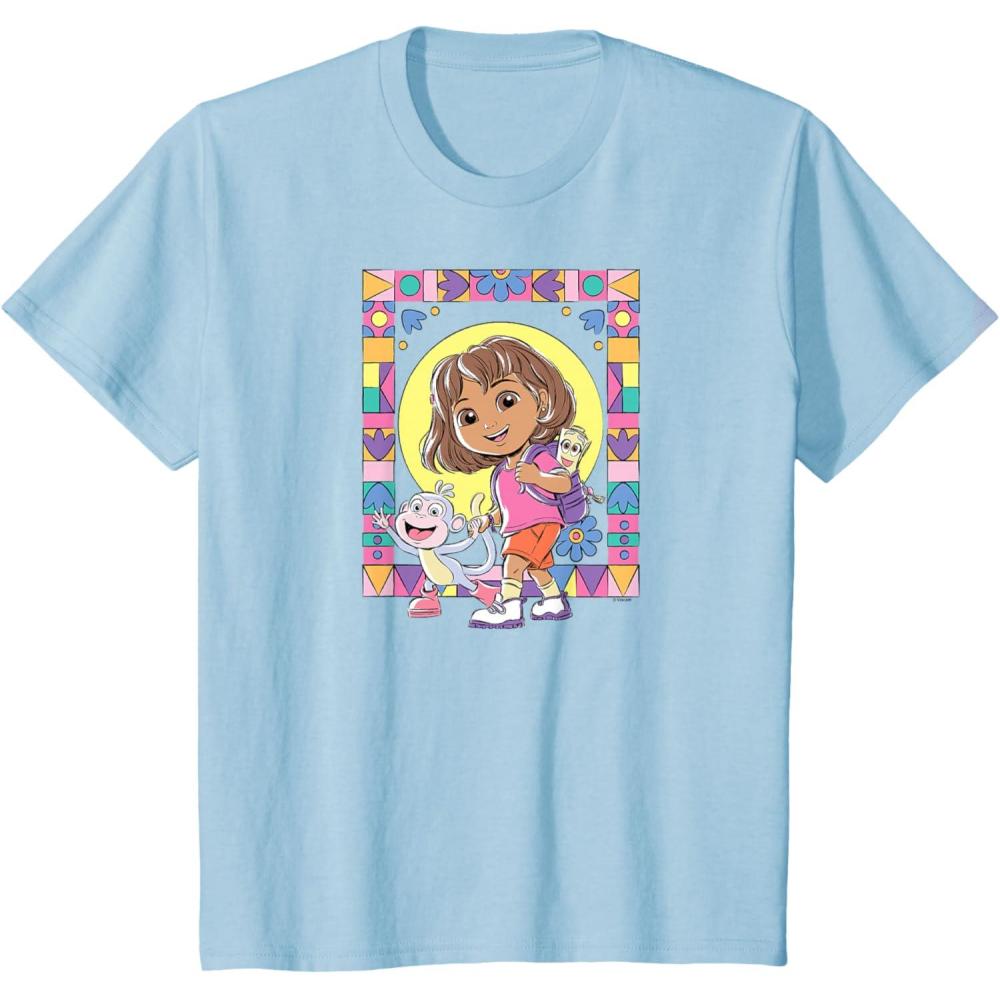 imageKids Dora 2024 Boots Mosaic TShirtBaby Blue
