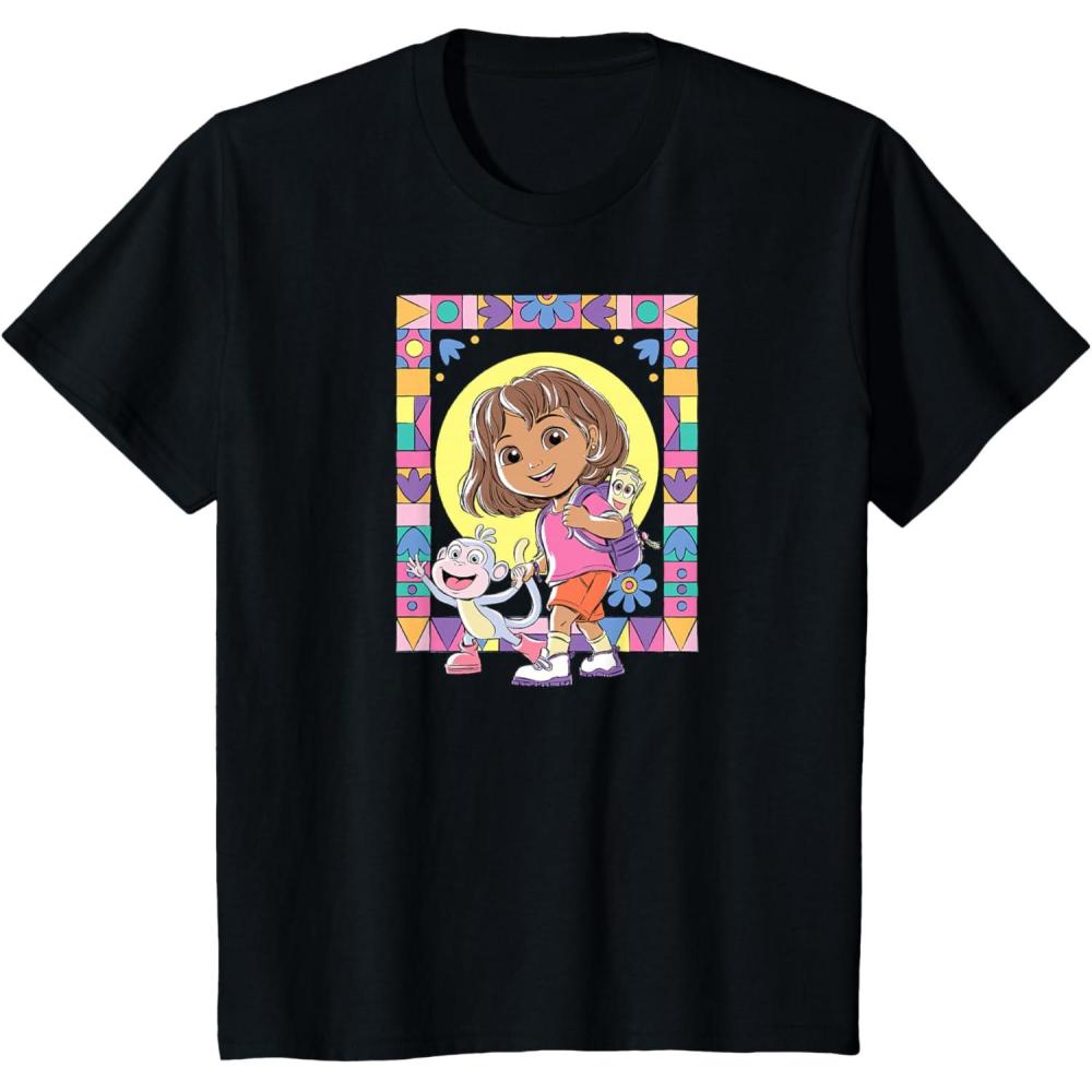 imageKids Dora 2024 Boots Mosaic TShirtBlack