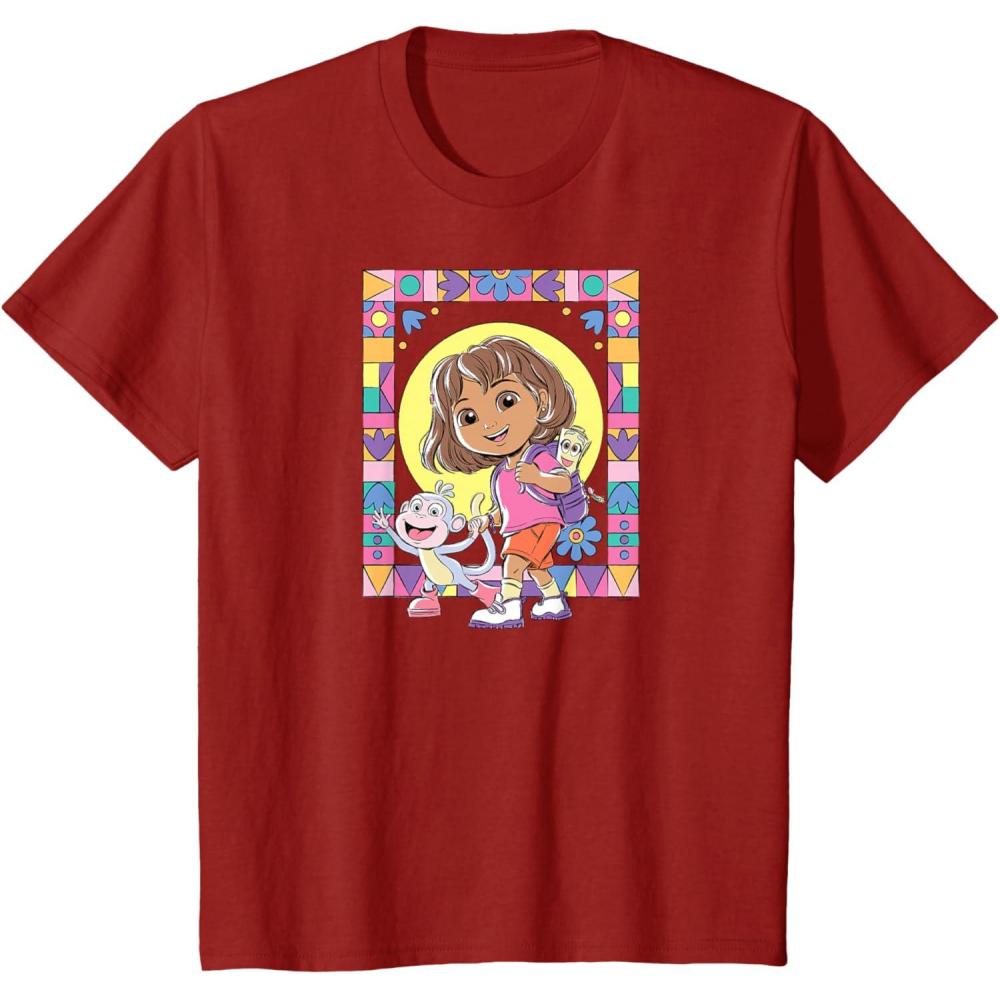 imageKids Dora 2024 Boots Mosaic TShirtCranberry Red