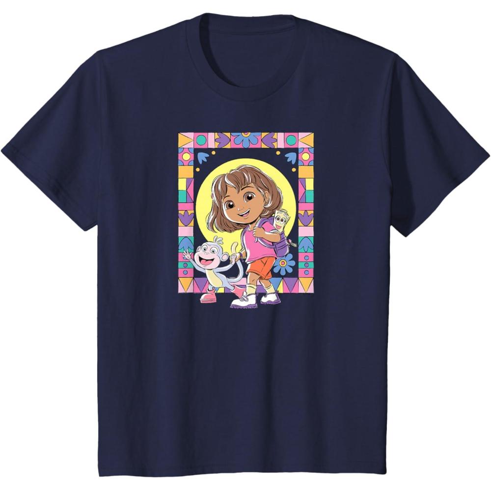 imageKids Dora 2024 Boots Mosaic TShirtNavy Blue