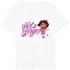 Dora the Explorer ¡Hola Amigas! Colorful Floral Chest Logo T-Shirt(White)