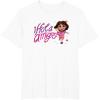 Dora the Explorer ¡Hola Amigas! Colorful Floral Chest Logo T-Shirt(White)