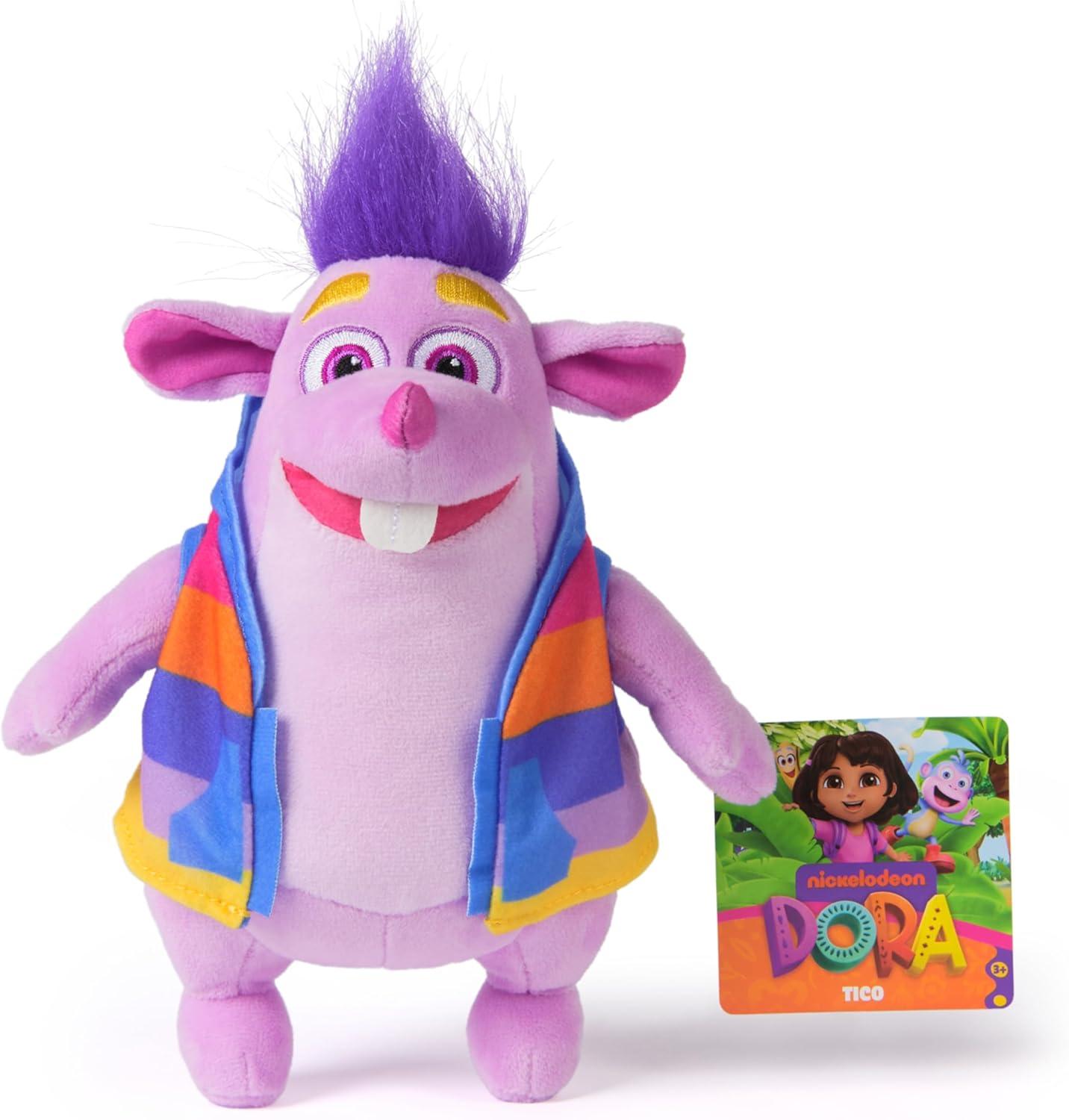 imageDora Official Tico Plush Squirrel Educational Toys Plush Toys Squirrel Stuffed Animal for Ages 3 and Up 8