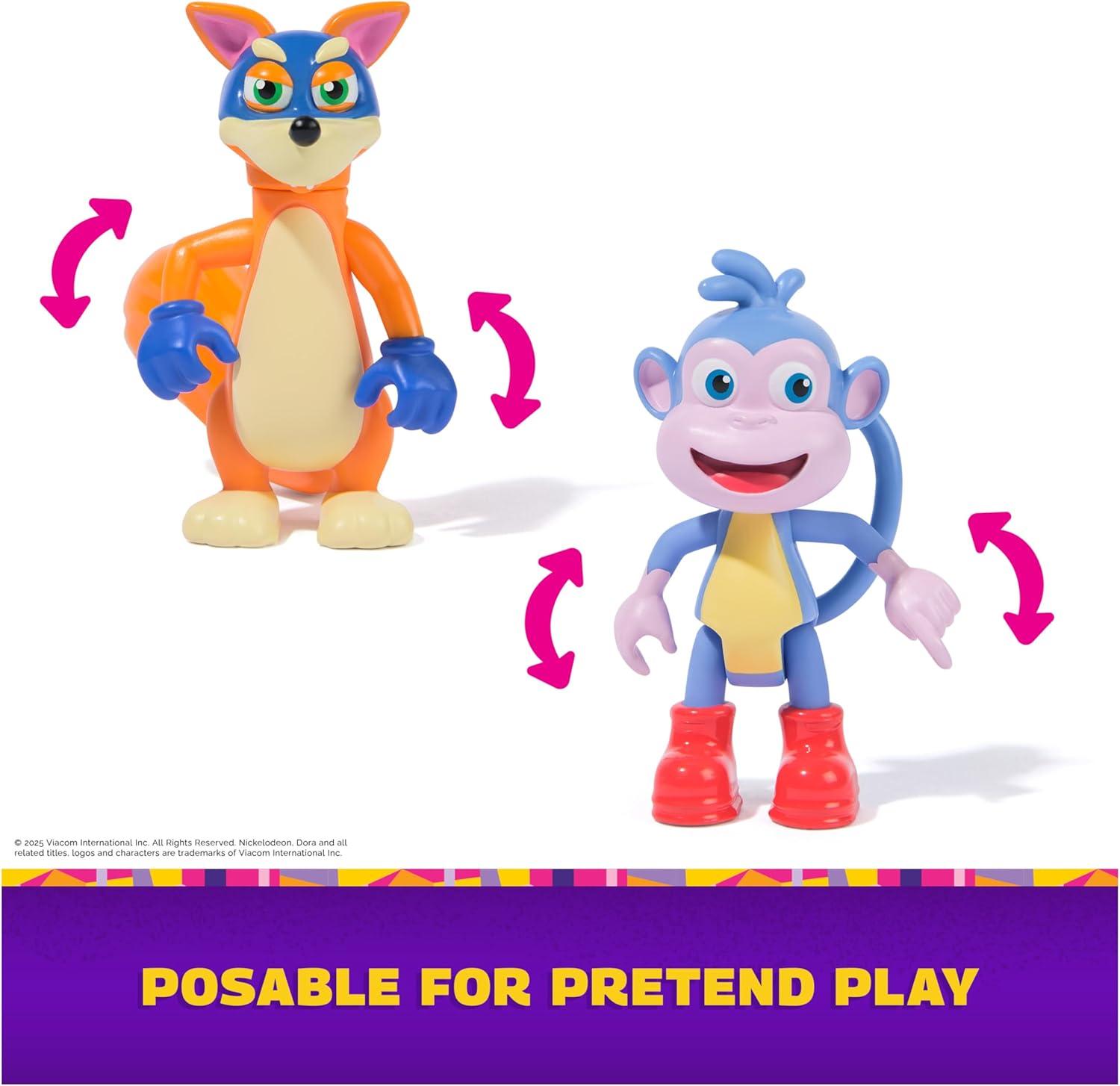 imageDora Swipe ampamp Surprise Adventure Pack with Boots ampamp Swiper Toy Figures and 2 Accessories Kids Toys for Girls ampamp Boys Ages 3 and Up