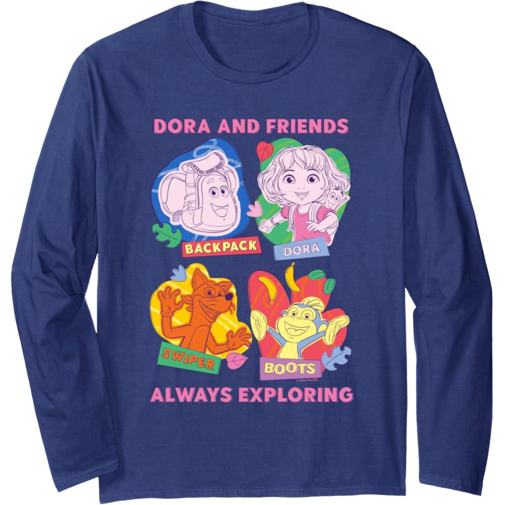 imageDora 2024 Dora and Friends Long Sleeve TShirtNavy Blue