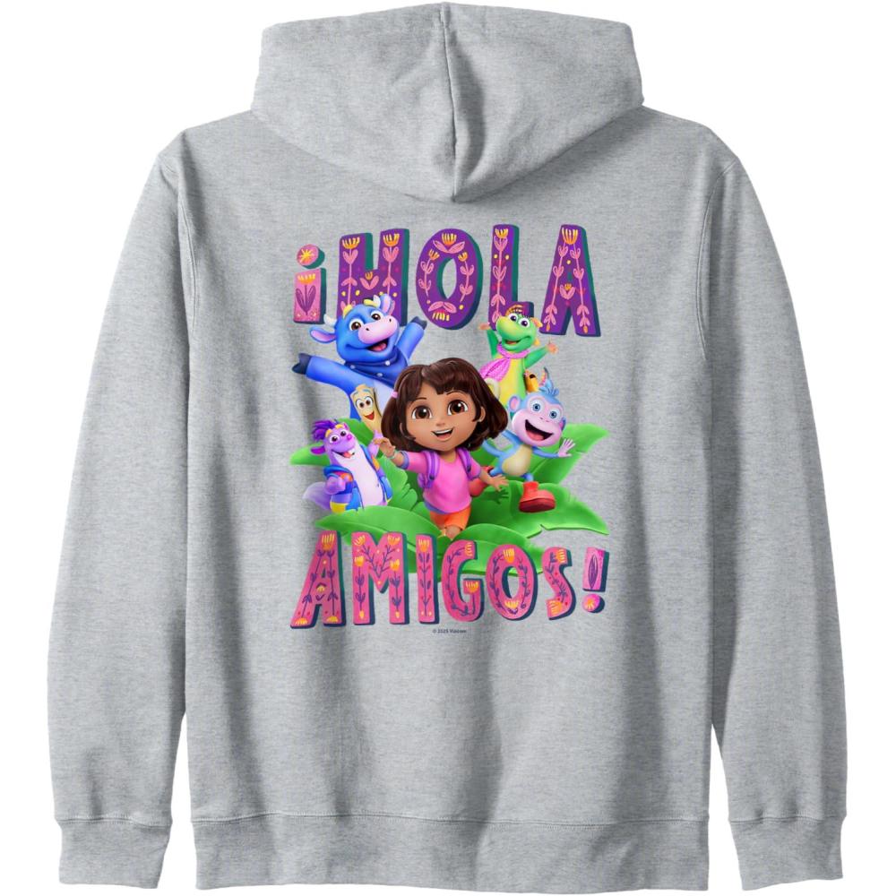 imageDora 2024 Hola Amigos Zip HoodieHeather Grey